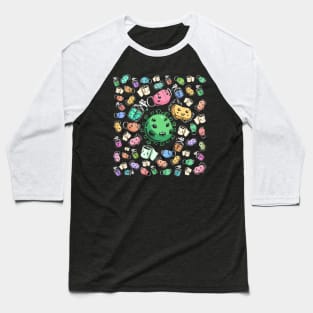 Corona virus cartoon character colorful Baseball T-Shirt